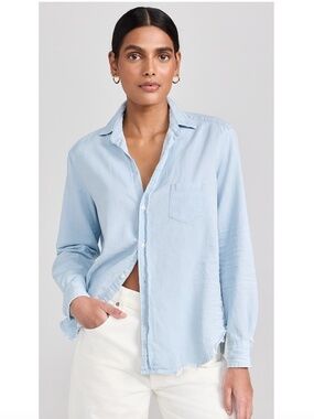☀️ beachlunchlounge blue button down shirt extra large beach